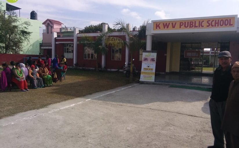 FREE SCREENING CAMP AT KWV PUBLIC SCHOOL NEPALI FARM BY AMRITSAR EYE CLINIC ON 20/12/2017