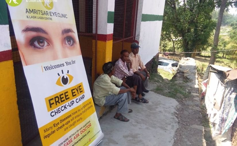 FREE EYE CHECKUP CAMP AT CHANDMAARI NAI BASTI GHANGHODA DEHRADUN ON 25/04/2018.