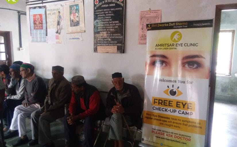 SHRI DWARKA DUTT SHARMA CHARITABLE TRUST ORGANIZED FREE EYE CHECKUP CAMP AT NAGTHAT ON 09/05/2018