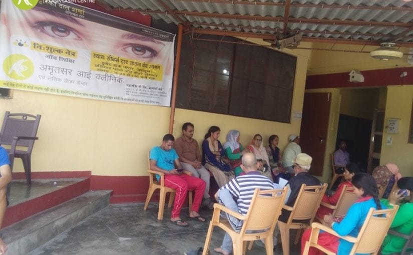 SHRI DWARKA DUTT SHARMA CHARITABLE TRUST ORGANIZED FREE EYE CHECKUP CAMP AT SADHANA KENDRA ASHRAM DUMET DEHRADUN ON 17/05/2018