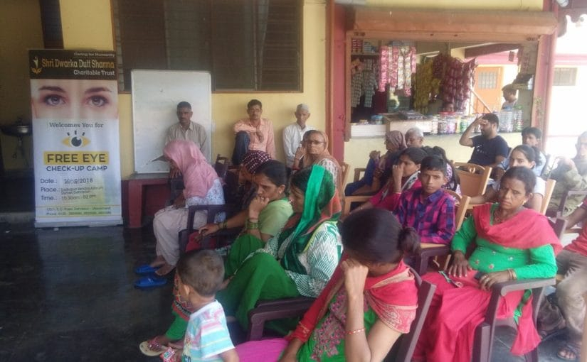 FREE EYE CHECKUP CAMP ORGANIZED BY SHRI DWARKA DUTT SHARMA CHARITABLE TRUST